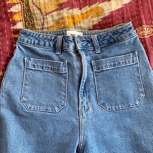 ROLLA’S High Rise / Wide Leg Sailor Crop Denim